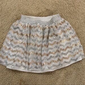 Cat & Jack Silver and Gold Skater Skirt
